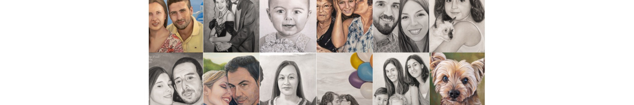 retratos de mascotas a mano